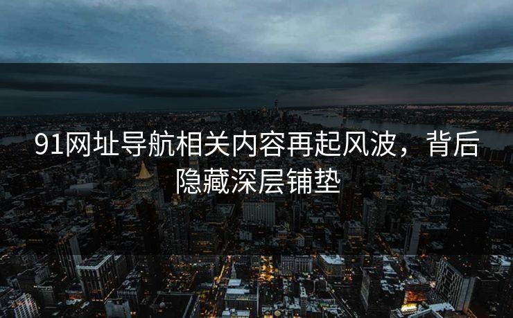91网址导航相关内容再起风波，背后隐藏深层铺垫